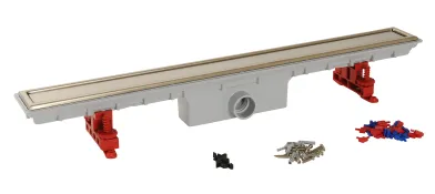 Caniveau de douche DOCIA® Systèmes, avec grille réversible l. 50 mm NICOLL - SICAN80R
