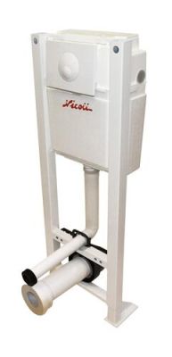 Pack VIRTUO® One Bâti-support, autoportant avec plaque BOUTONS RONDS blc NICOLL - WBS1PAP