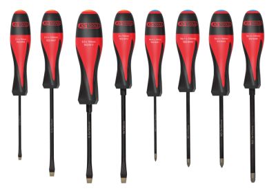 Jeu de 8 tournevis ULTIMATEgrip, Fente - PZ - KS TOOLS - 922.6440