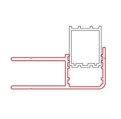 Profilé de fixation latérale CARIBA CIPRO 2M argent poli