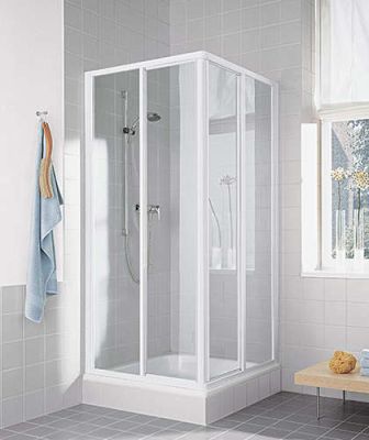 Paroi 1/2 angle coulissante CADA CAED2 L80 1.9M blanc v.clair ROTH - 1404001056