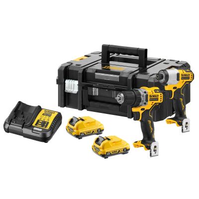 Kit 2 outils XR 12V 3 Ah Li-ion Brushless DEWALT - DCK2110L2T-QW