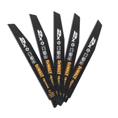 Lame de scie sabre BIM 2X Long Life pour la coupe du bois et métal 228 mm DT2308L - DEWALT - DT2308L-QZ