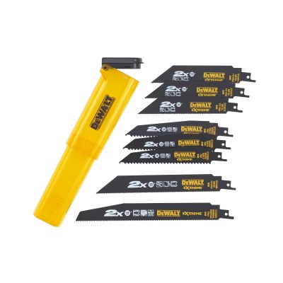 Coffret de 8 lames pour scie sabre + boite de rangement DEWALT - DT2443L-QZ