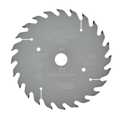Lame de scie circulaire 160x20 mm, 24 dents, ATB/tronçonnage, angle d'attaque 25 DEWALT - DT4026-QZ