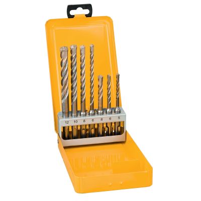 Coffret de 7 forets SDS-Plus Carbure Extreme dim: 5,6(x2), 8(x2), 10, 12 mm DT9701 - DEWALT - DT9701-QZ