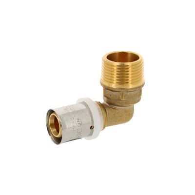 Coude 90° laiton Mâle 1/2"- Ø20 Multicouche PBtub à sertir TH-H-U-RFz - XR - XRCM220