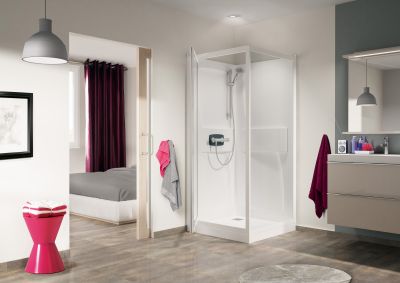 Cabine Kineprime 70, ouverture pivotante robinetterie thermostatique - KINEDO - CA521TTN