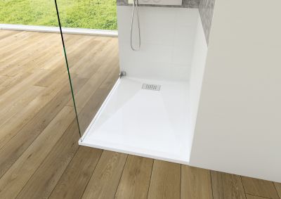 Receveur Kinesurf 4 cm avec bonde sur la largeur 140x70 blanc KINEDO - RD1154