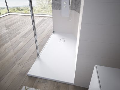 Receveur Kinesurf découpable 180x100 blanc aspect pierre KINEDO - RD1215BT