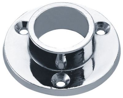 Embase Ø 50 mm la paire pour porte-rideaux droit, pour tube Ø 20 trous de fixation visserie non fournie - PELLET ASC