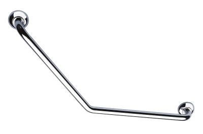 Barre d'appui 135°, 400x400 mm, tube laiton chromé Ø 25 fixations PELLET - 043533