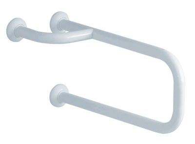 Barre d'appui en U 800 mm, support droite ou gauche, alu. blanc Ø 30 mm PELLET - 049370