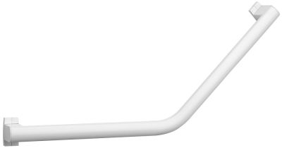 Barre d'appui coudée 135° symétrique, 418 x 418 mm, tube alu blanc 38 25 PELLET - 049833
