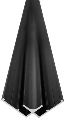 Profilé d'angle intérieur 90° pour finition panneaux VIPANEL H2.55M noir - 1420000325