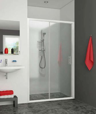 Paroi de douche coulissante EQUI EICL2 L100 H1.9M blanc v.clair ETC ROTH - 1406000033