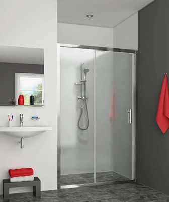 Paroi de douche coulissante EQUI EICL2 L140 H1.9M argent v.clair ETC ROTH - 1406000039