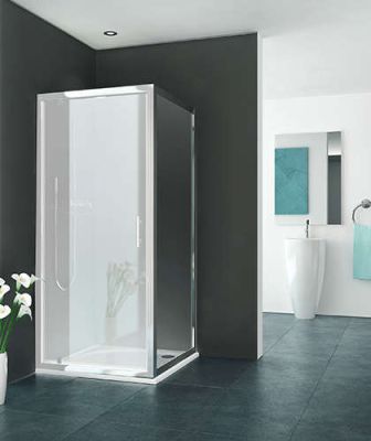 Paroi de douche fixe EQUI EIFIX L90 H1.9M argent v.clair ETC ROTH - 1406000057