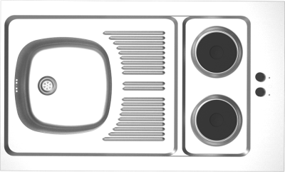 Evielec 2000-2f inox 18/10 100x60 - MODERNA - CPAE100A02