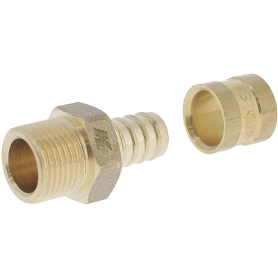Mâle Fixe 3/4"- PER Ø 13x16 mm Raccord à glissement laiton SERTIGLISS - M416