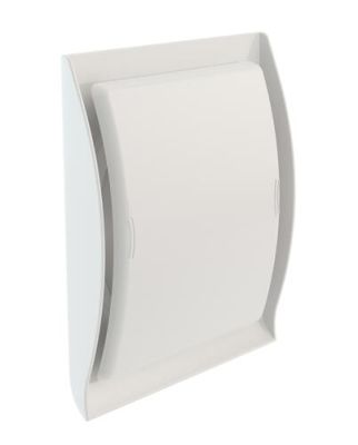 Grille d'aération design NEOLIA® spéciale gaz, Ø 125, blanche, en PVC
