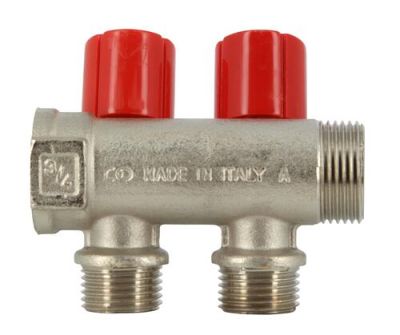 Collecteur réglable 2 sorties rouge mal 20/27 3/4 - NICOLL - COLR2SR20M