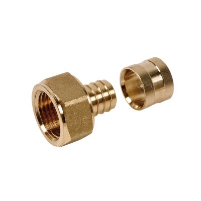 Femelle Fixe 1/2"- PER Ø 13x16 mm Raccord à glissement laiton SERTIGLISS - F216