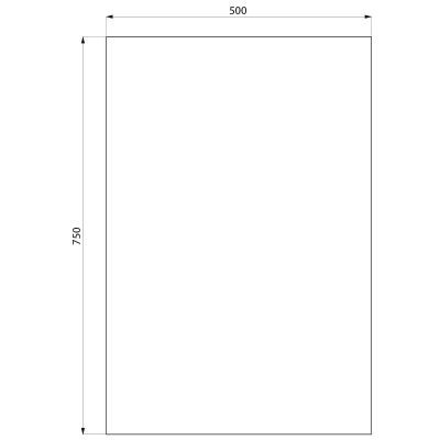 Miroir de toilette rectangulaire 500x750 épaisseur 6 mm DELABIE - 3454