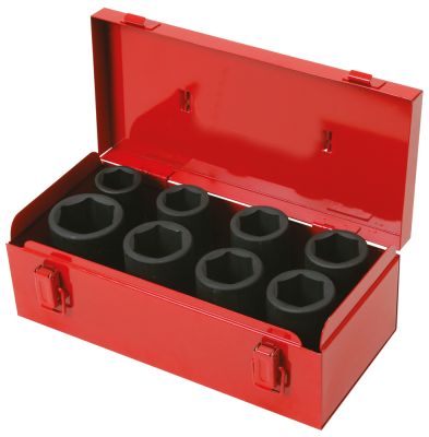 Coffret de douilles longues à chocs 3/4", 8 pcs