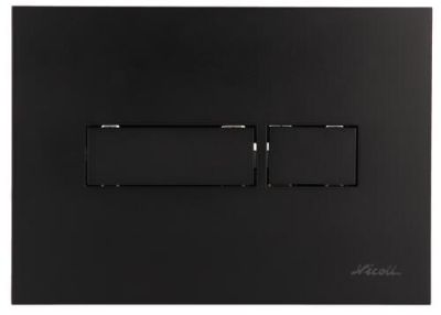 Plaque de commande noir mat, double volume - NICOLL - PBRECN