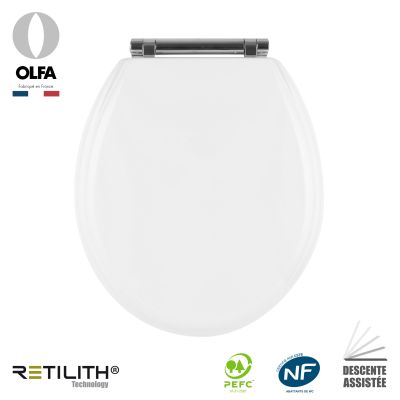 Abattant WC Tradition descente assistée blanc OLFA - 7TD00013001