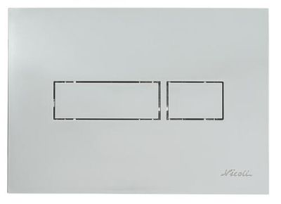 Plaque de commande chrome brillant, double volume - NICOLL - PBRECC