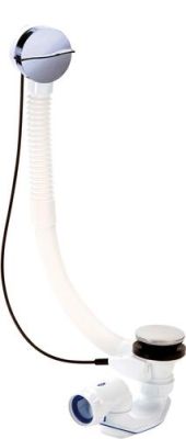 Vidage baignoire EASYBAIN® design WAVE à câble volant et clapet ABS NICOLL - 0203611
