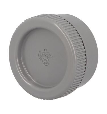Tampon de visite avec bouchon, Ø 75 mm, mâle-femelle, à coller, gris, en PVC NICOLL - FP