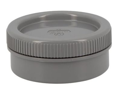 Tampon de visite avec bouchon, Ø 100 mm, mâle-femelle, à coller, gris, en PVC NICOLL - FT
