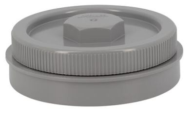 Tampon de visite avec bouchon, Ø 160 mm, mâle-femelle, à coller, gris, en PVC NICOLL - FZ