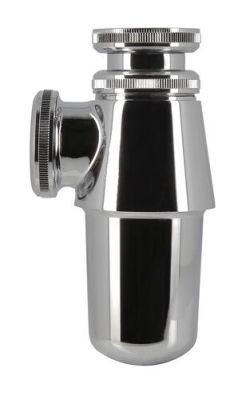 Siphon de lavabo laiton, chromé brillant 117-172 mm garde d'eau 50 - NICOLL - 501022