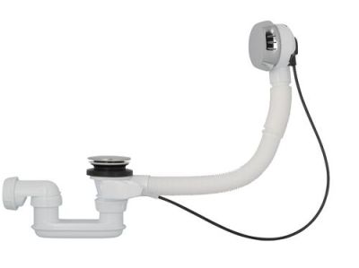Vidage de baignoire à câble, clapet inox recouvrant Ø 70 volant ABS NICOLL - 0203577