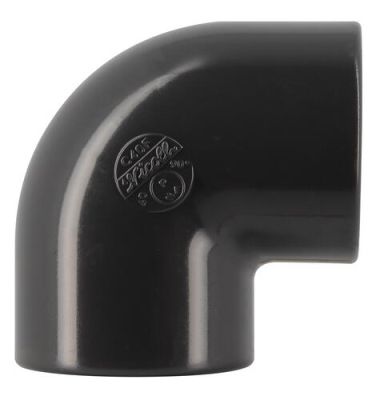 Coude pression à coller, Ø 40 mm, femelle-femelle à 90°, en PVC anthracite NICOLL - C40F