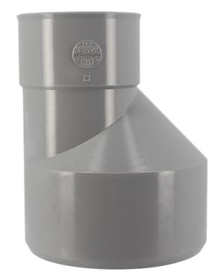 Réduction extérieure excentrée, Ø 125/75, mâle-femelle, à coller, gris en PVC NICOLL - IX5