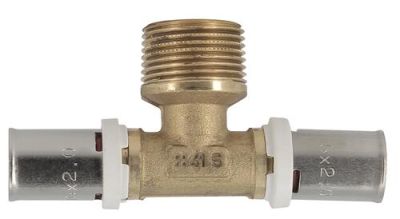 Té fluxo à sertir à viss d.16x3/4m - NICOLL - FLT1620M