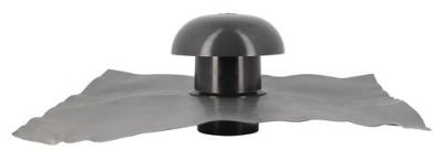Chapeau de ventilation à collerette étanchéité Ø75 anthracite 40x33 - NICOLL - CD7