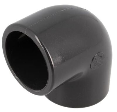 Coude pression à coller, Ø 50 mm, femelle-femelle à 90°, en PVC anthracite NICOLL - C50F
