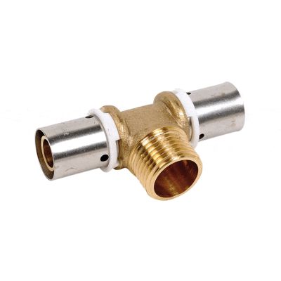 Té male à sertir 1/2" PER 13x16 Raccord type radial SERTIPRESS - RTM216