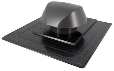 Chapeau ventilation avec platine ardoise, Ø 100, anthracite - NICOLL - VVA10A