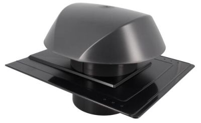 Chapeau de ventilation platine ardoise, Ø 160, anthracite - NICOLL - VVA16A