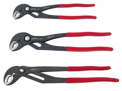 Lot de trois pinces multiprises à verrouillage 10" - 12" - 16"