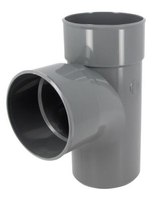 Culotte simple, Ø 100, mâle-femelle à 87°30, à coller, gris, en PVC NICOLL - BX18