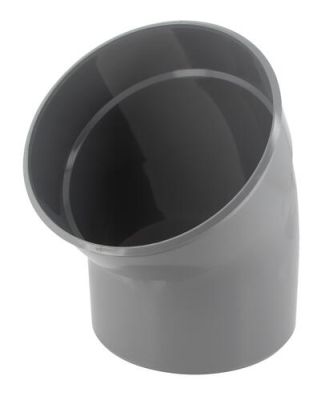 Coude Ø 200 mm, mâle-femelle à 45°, à coller, gris, en PVC NICOLL - CB4