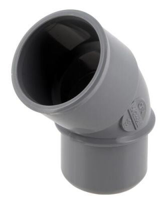 Coude Ø 32 mm, mâle-femelle à 45°, à coller, gris, en PVC NICOLL - CF4